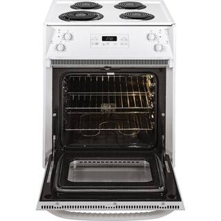 GE 27 in. 3.0 cu. ft. Drop-In Electric Range with Self-Cleaning Oven in White JM250DTWW