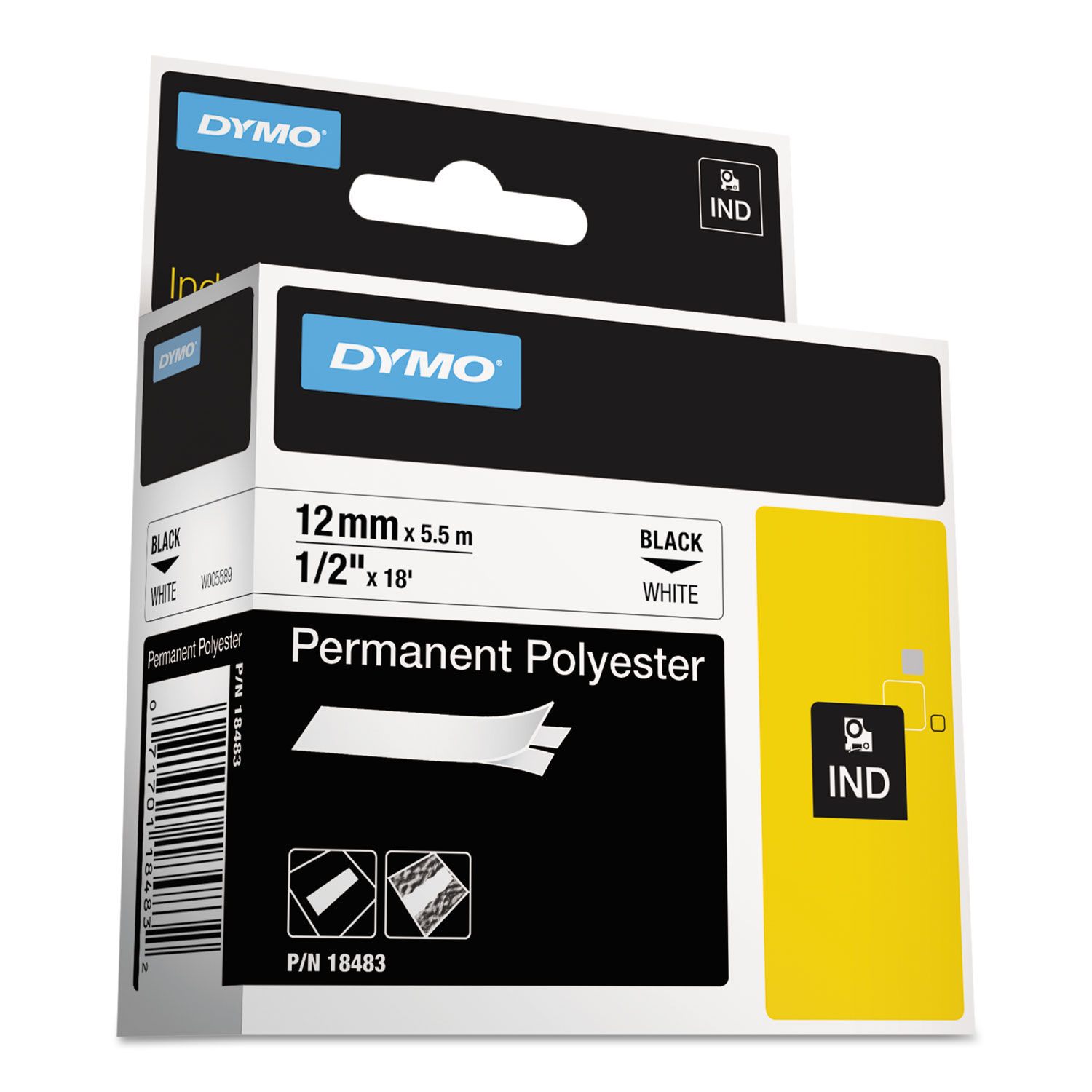 Rhino Permanent Poly Industrial Label Tape by DYMOandreg; DYM18483