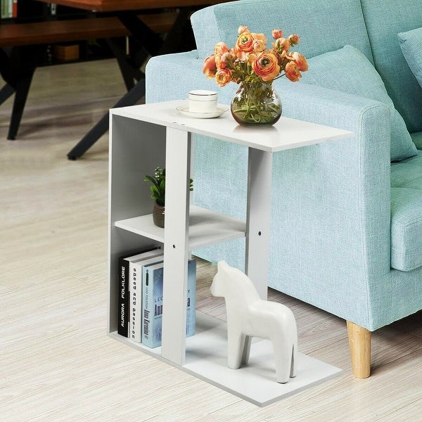 3-tier Side Table with Storage Shelf - 23.5