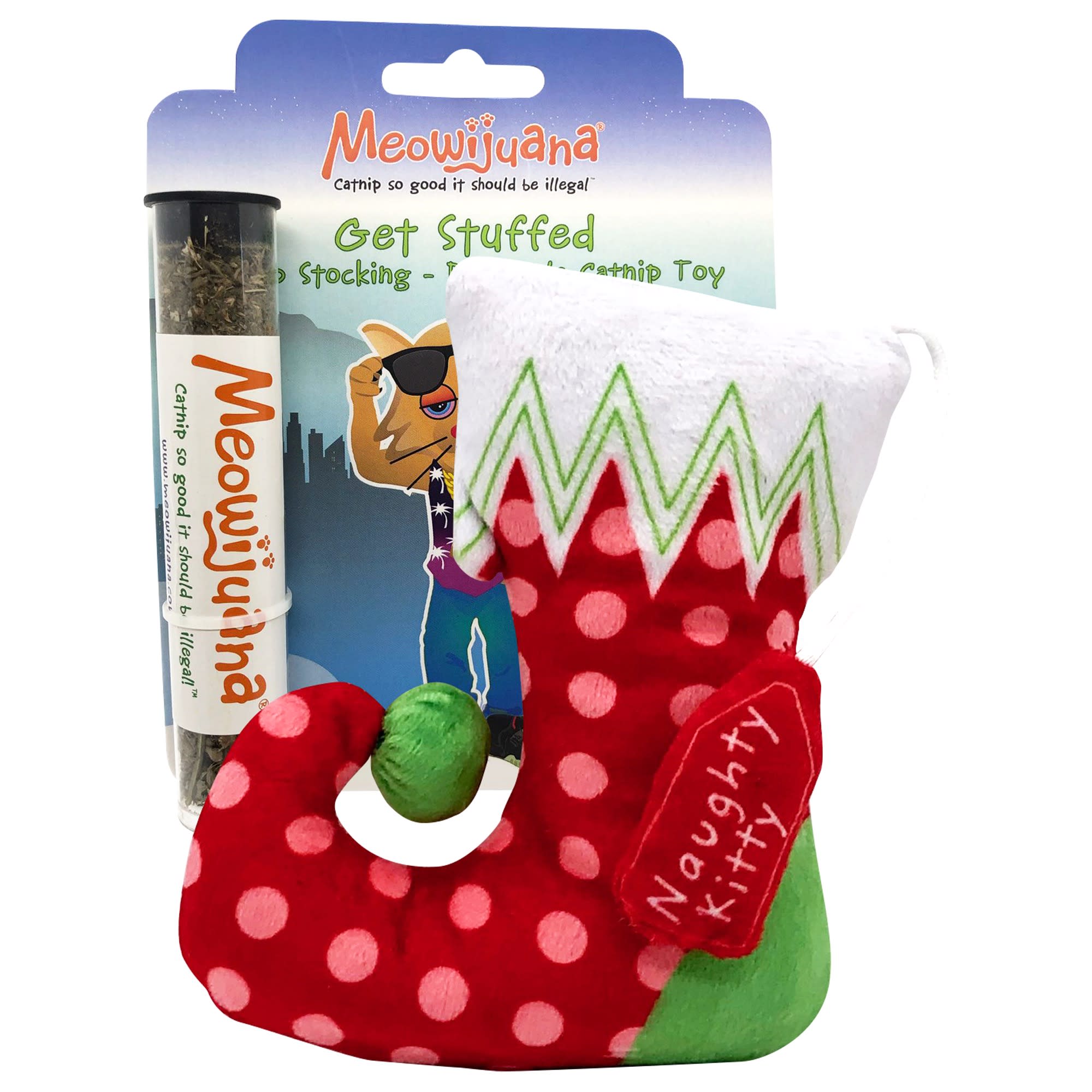 Meowijuana Refillable Get Stuffed Stocking Toy