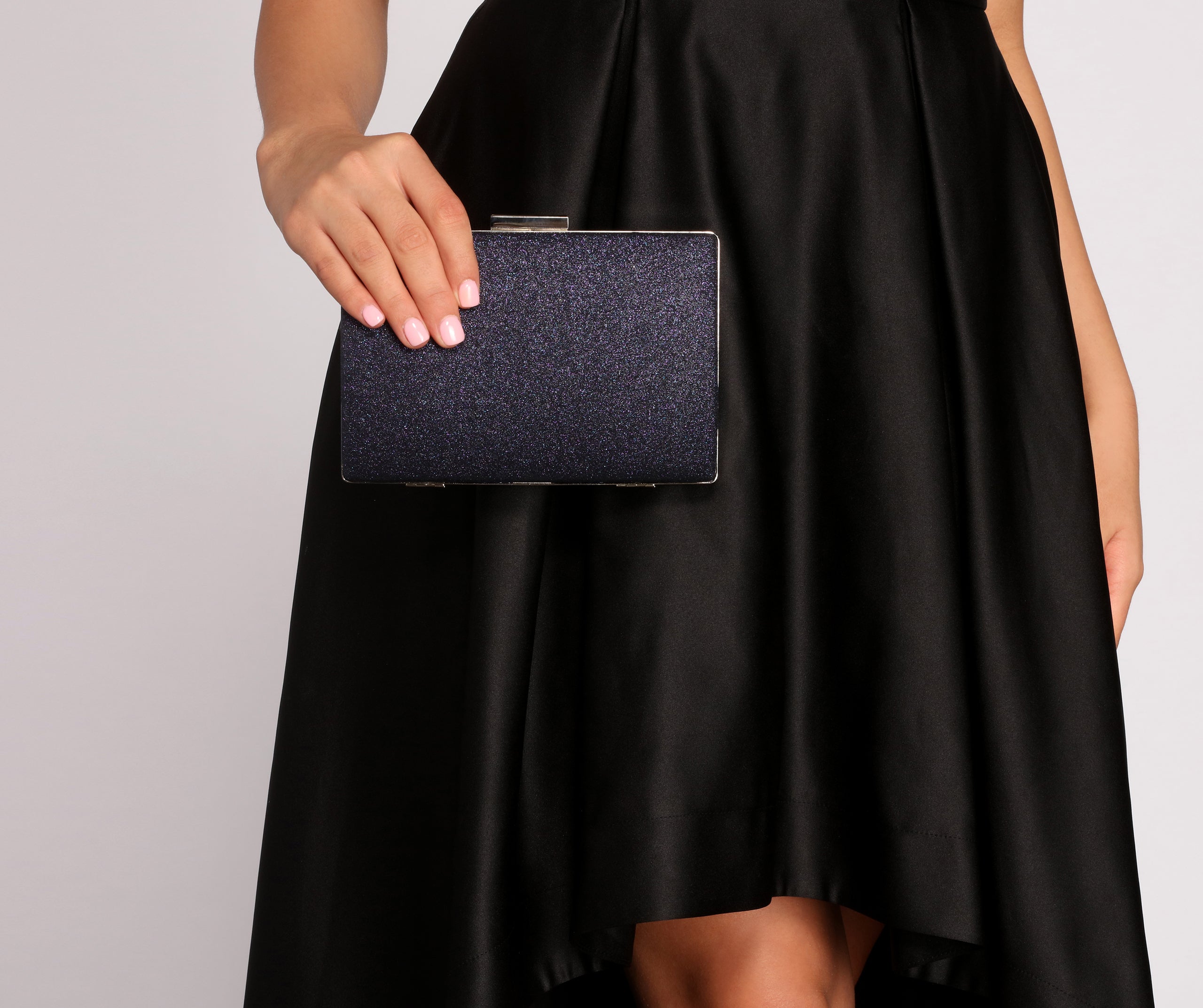 Midnight Wishes Glitter Box Clutch