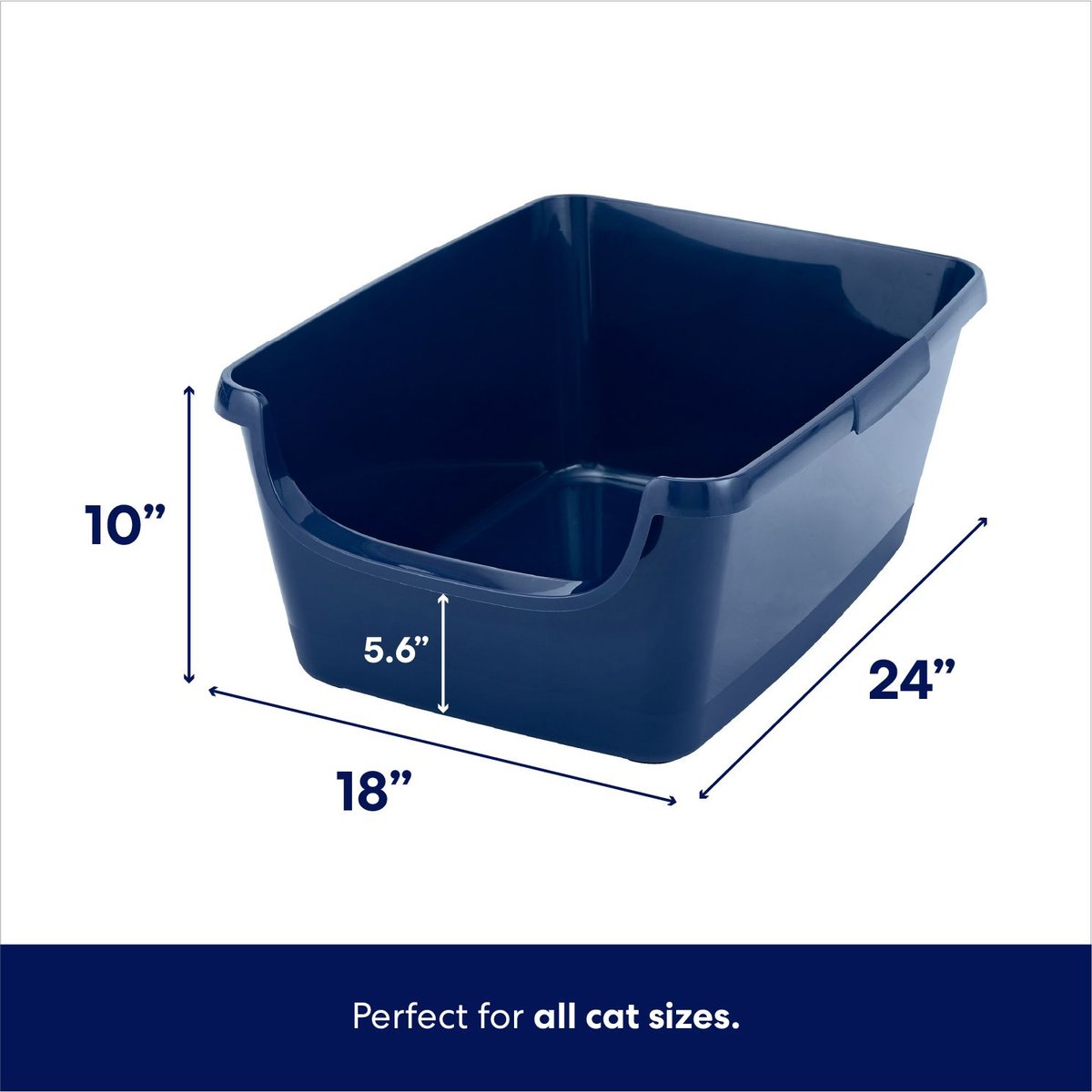 Frisco High Sided Cat Litter Box， Extra Large 24-in