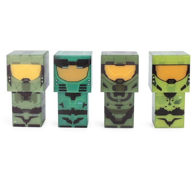 Ukonic Halo Green Master Chief Evolved Mini Figural Mood Lights Set Of 4