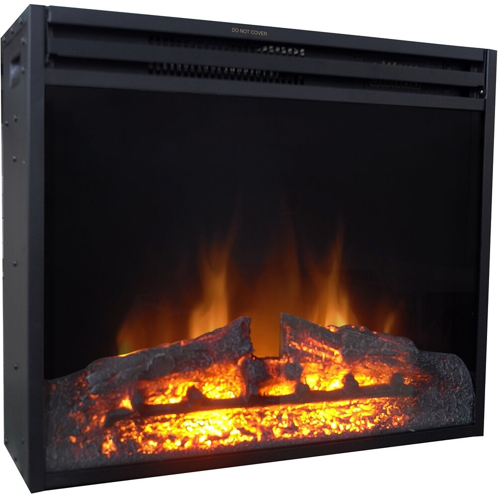 Hanover Fireside 23 In. Freestanding 5116 BTU Electric Fireplace Heater Insert with Remote Control and Timer   23 Inch