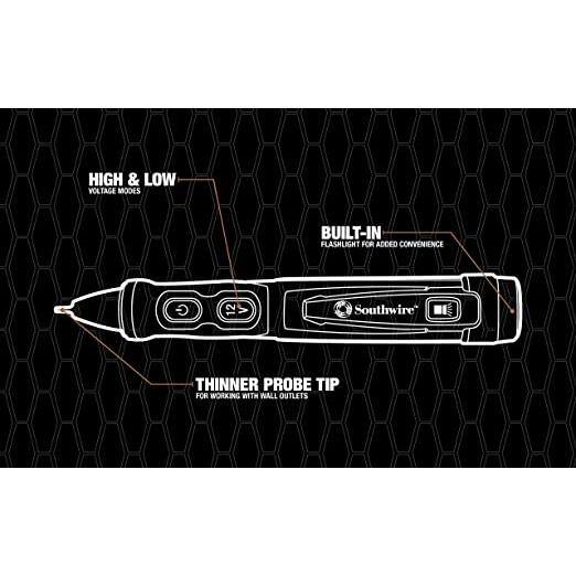 Southwire Advanced AC Non Contact Voltage Tester Pen 2-1000-Volt AC100-Volt-1000-Volt AC 63020740