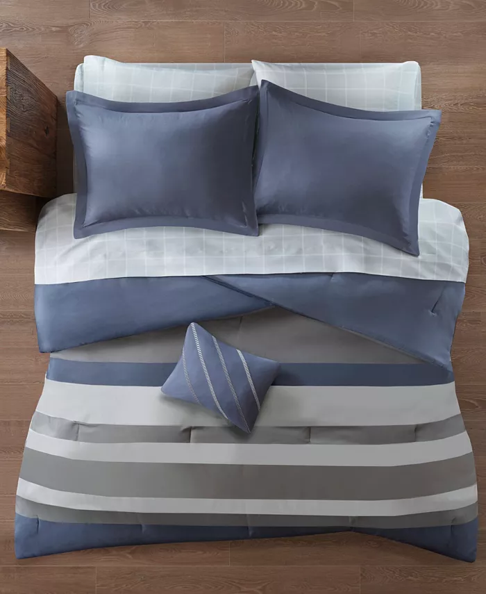 Intelligent Design  Marsden Striped Comforter Sets， Twin