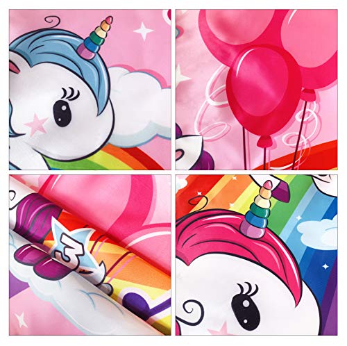 Unicorn Toss Games Banner?Cute Unicorn Party Cornhole Game with 4 Bean Bags for Kids Girls Birthday， Indoor Outdoor Lawn Yard Games， Perfect for Unicorn Theme Party Decorations and Supplies