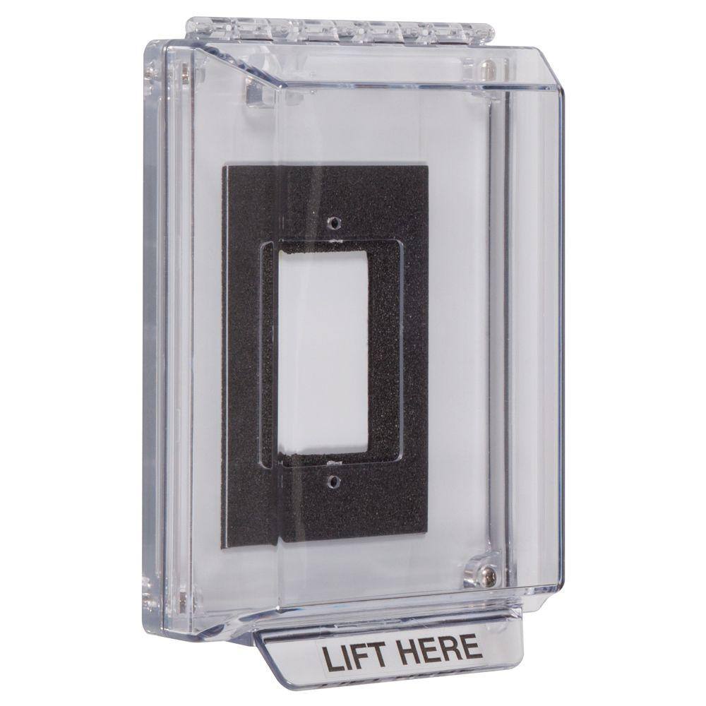 Safety Technology International 1-14 in. Universal Stopper Low Profile with Back Plate and Flush Devices - Clear STI-14300NC