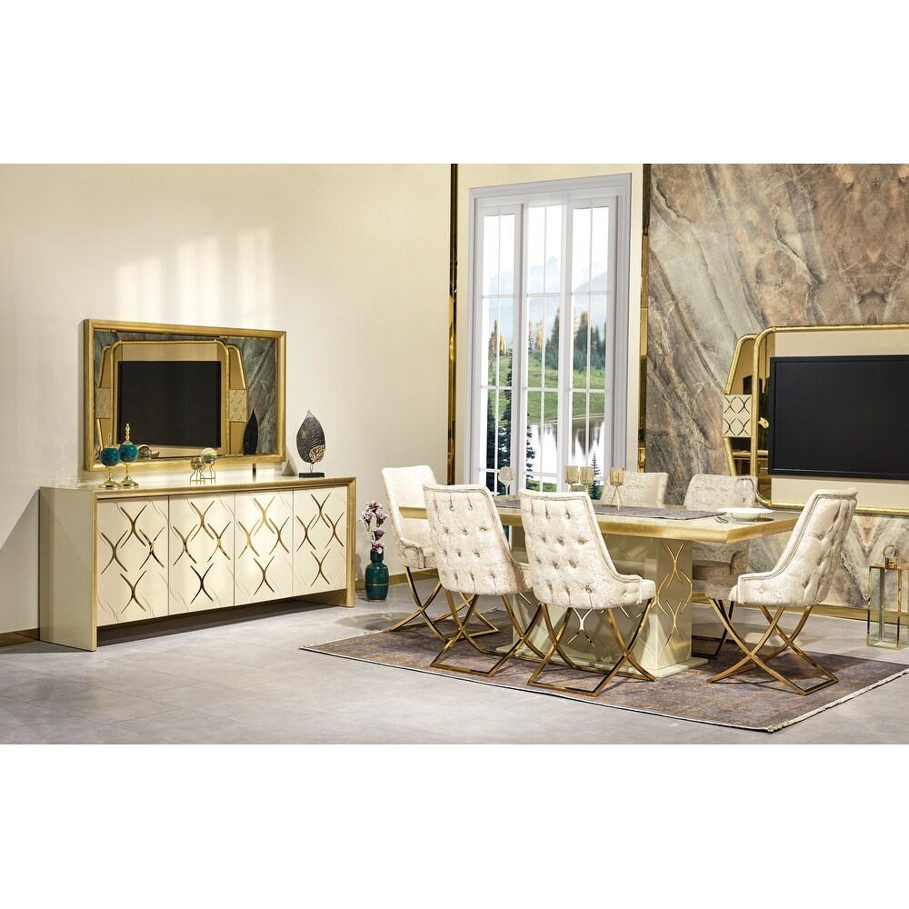 Napoli Modern Buffet With Mirror For Dining Room