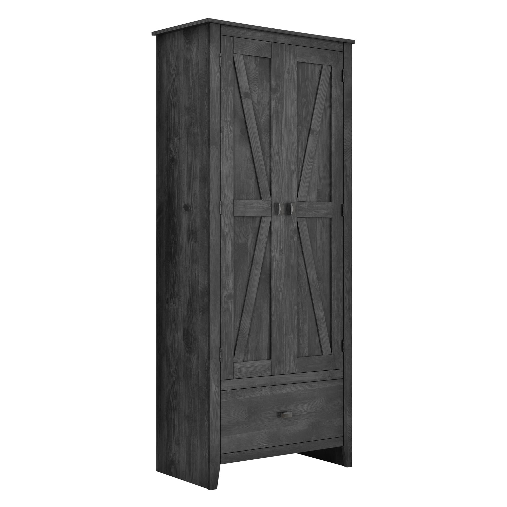 Ameriwood SystemBuild Farmington 30" Wide Storage Cabinet, Rustic Gray