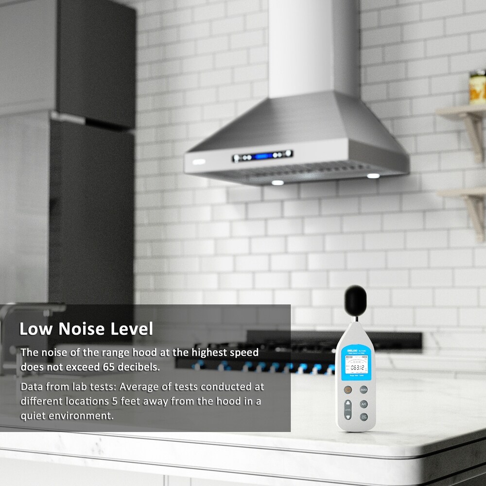 IKTCH 30 inch Vent Wall Mount Range Hood   900 CFM Efficient Smoke Removal Ultra Quiet Operation