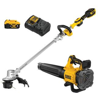 DW 20V MAX Cordless Battery Powered String Trimmer  Leaf Blower Combo Kit with (1) 4.0 Ah Battery and Charger DCKO222M1