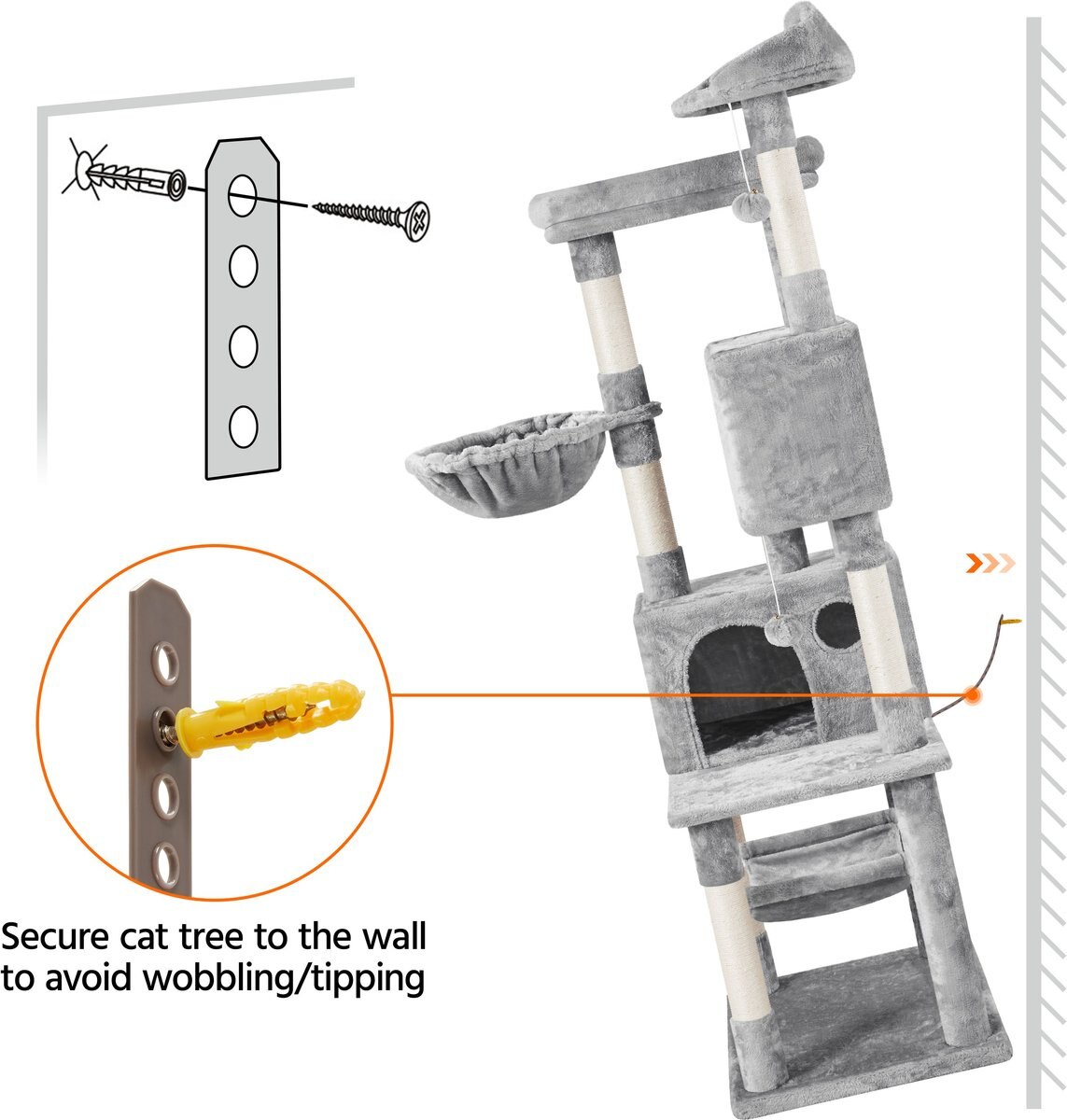 Yaheetech 73-in Multi-Level Cat Tree