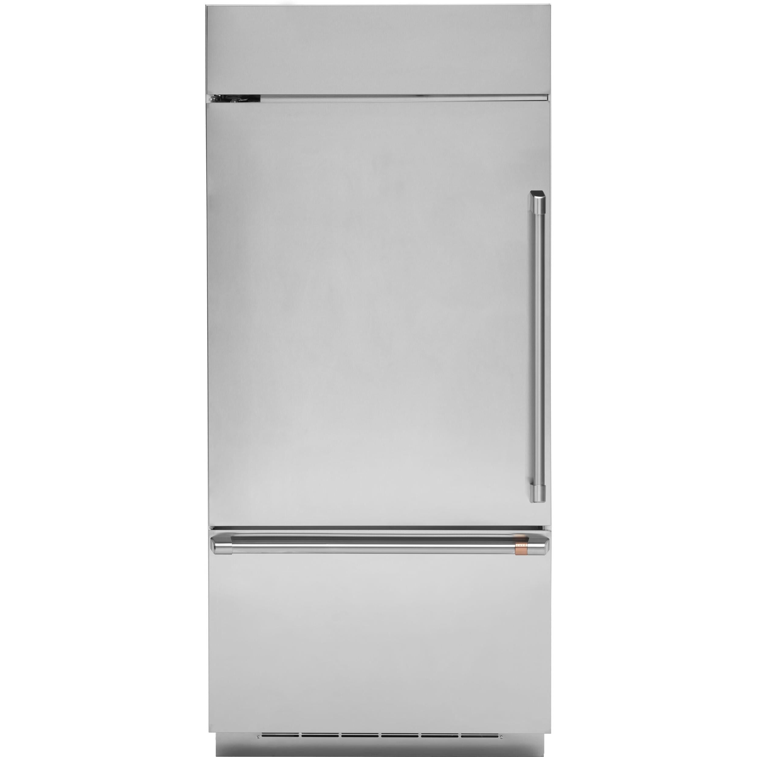 Café 36-inch, 21.3 cu.ft. Built-in Bottom Freezer Refrigerator with Wi-Fi Connect CDB36LP2PS1