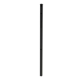 FORGERIGHT Vinings 2 in. x 2 in. x 6 ft. Black Aluminum Fence EndGate Post with Flat Cap 862293