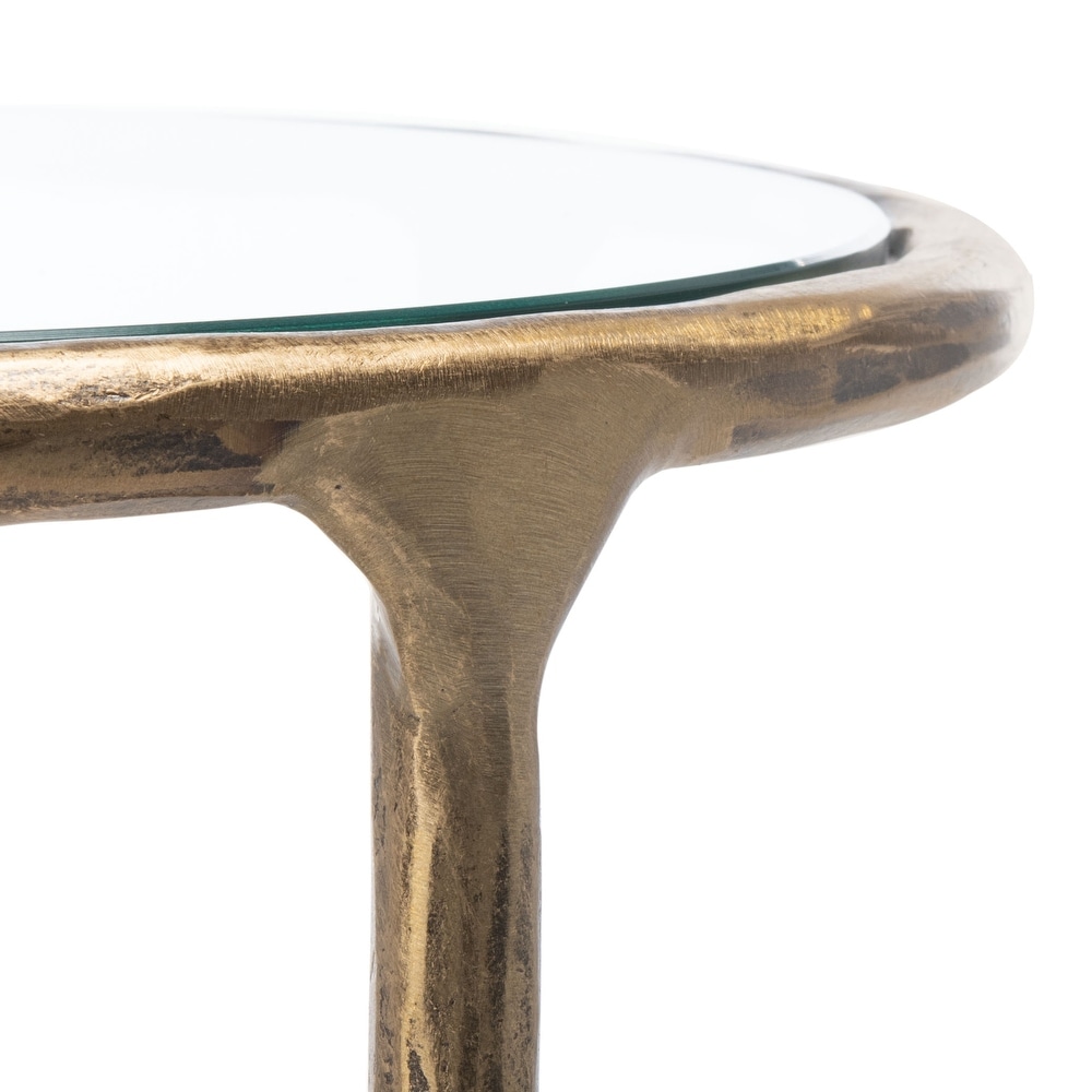 SAFAVIEH Couture Jessa Forged Metal Round End Table   18\