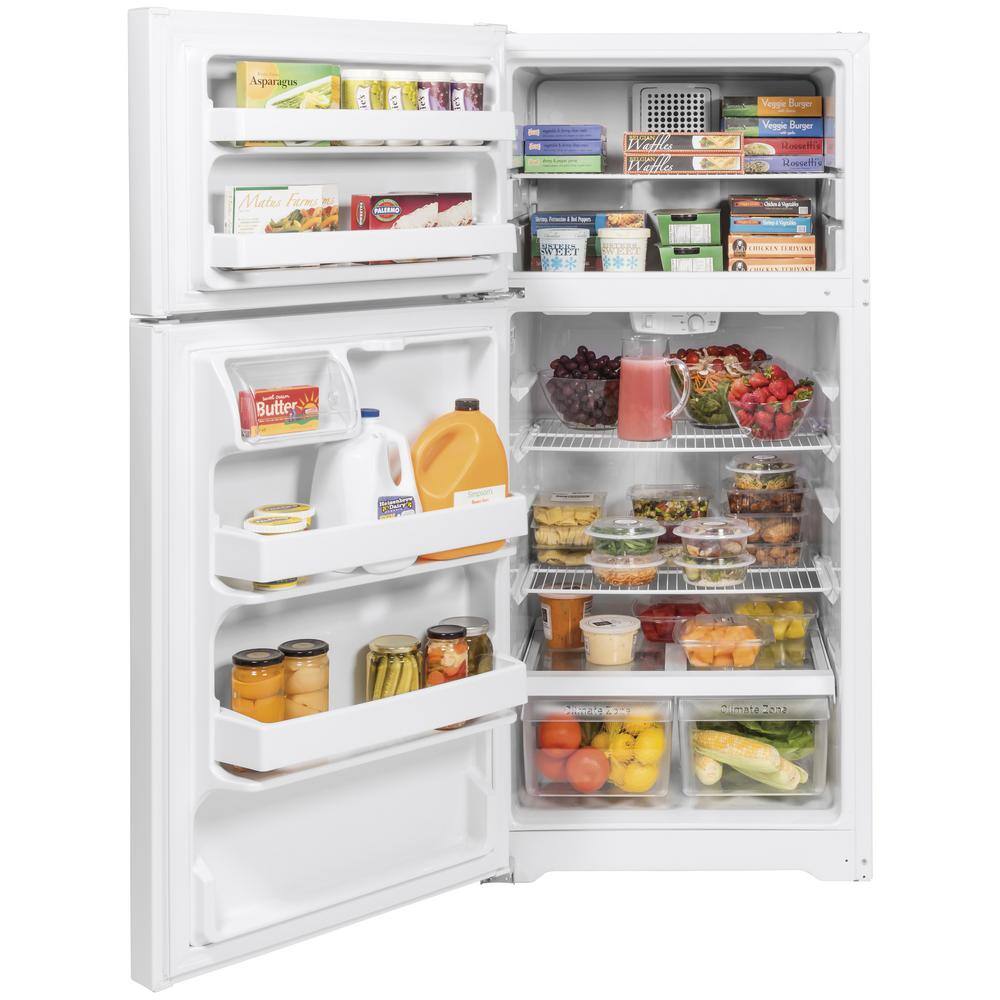 GE 15.6 cu. ft. Top Freezer Refrigerator in White ENERGY STAR GTE16DTNLWW