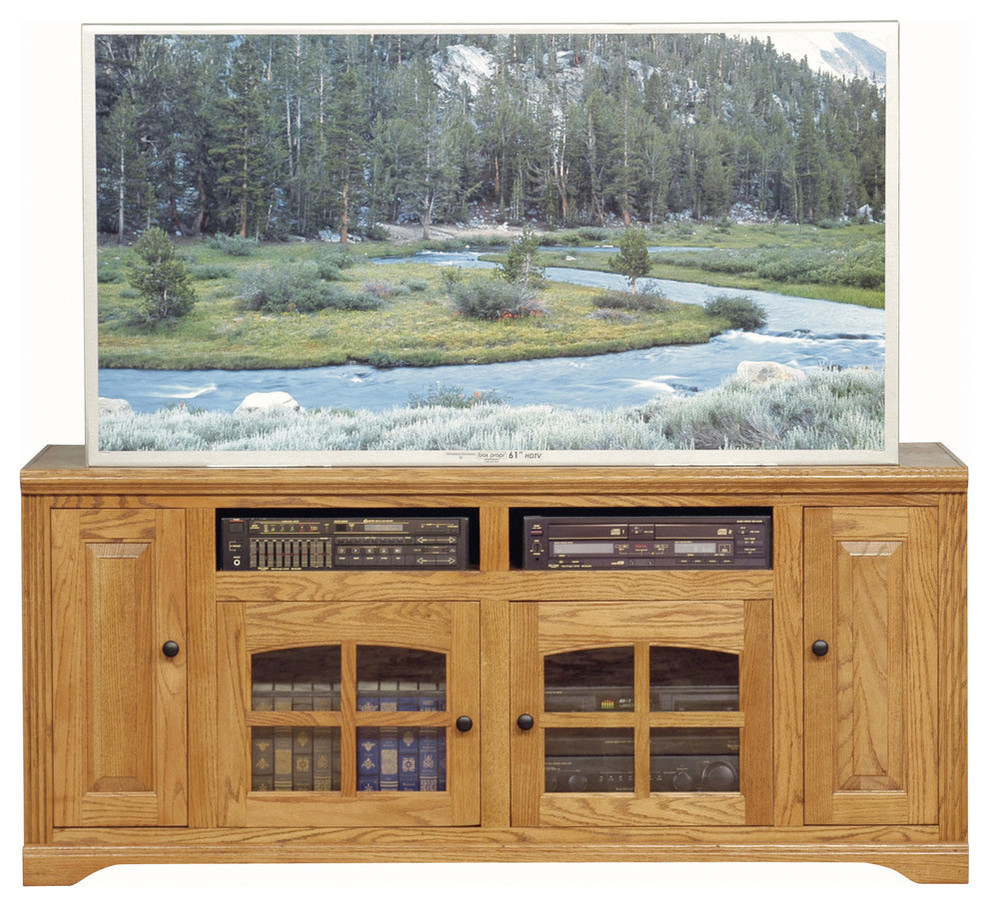 Eagle Furniture 66 quotOak Ridge Tall Entertainment Console   Traditional   Entertainment Centers And Tv Stands   by Eagle Furniture  Houzz