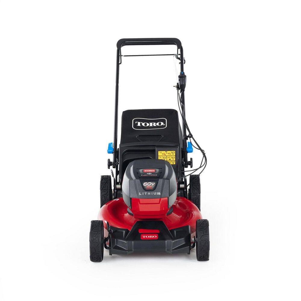 Toro 21 in. Recycler SmartStow 60-Volt Brushless Cordless Battery Walk Behind Self-Propelled Mower - 5.0 Ah Battery  Charger 21326