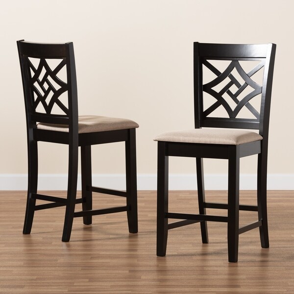 Nicolette Modern and Contemporary Transitional 2-PC Counter Stool Set