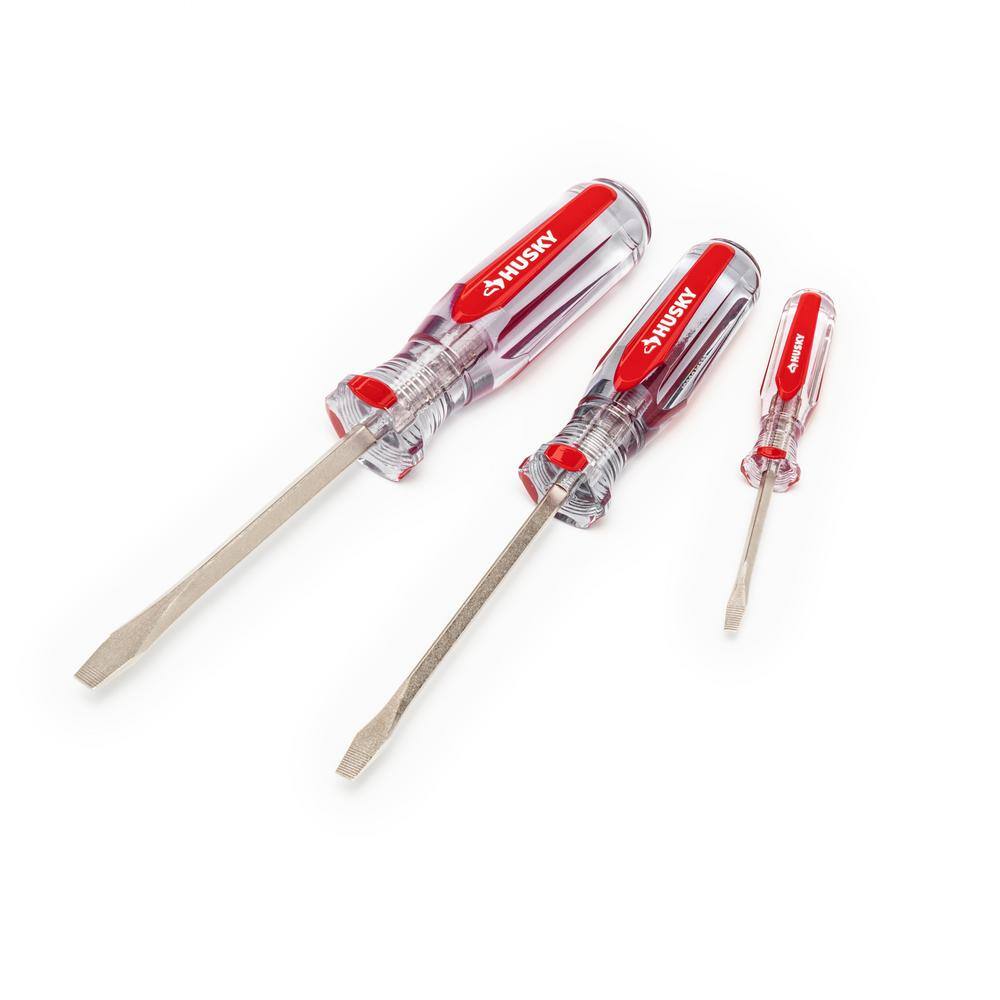 Husky Philips and Slotted Screwdriver Set with Acetate Handles (6-Piece) H6PCSDS