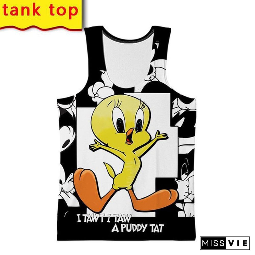 Newest Man Tweety Bird Duck 3D Print Hip Hop Sweatshirt/Pants /T-Shirt/Hoodies/Vest/Shorts Plus Size