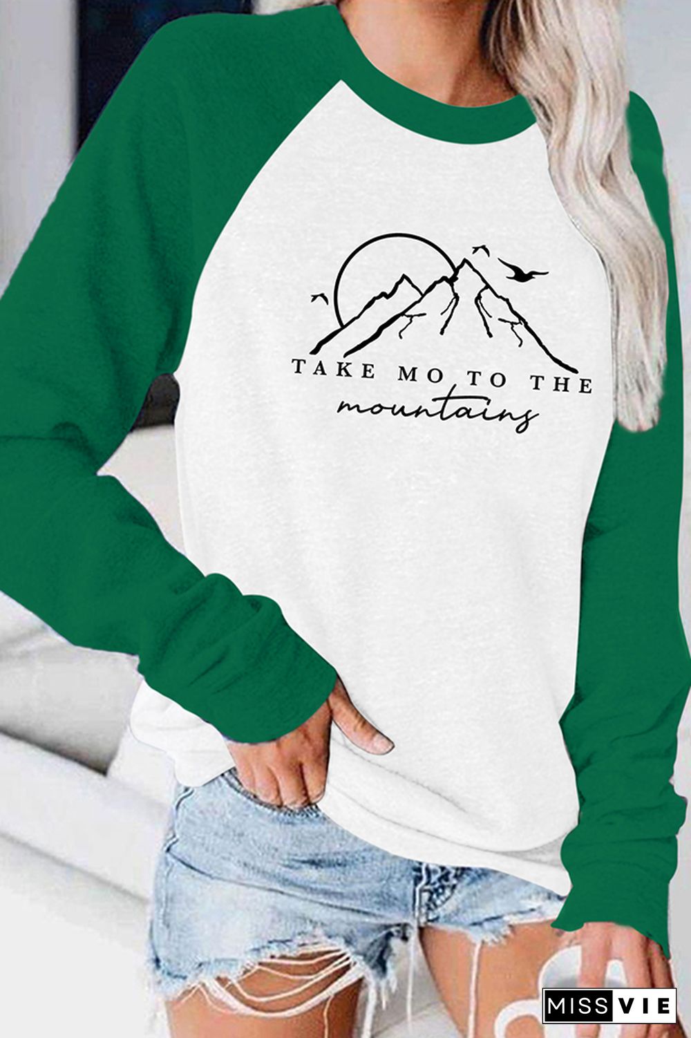 Take Me to the Mountains Long Sleeve Graphic Tee Wholesale