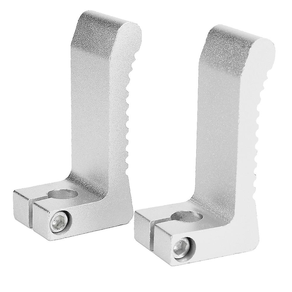 2pcs Motorcycle Foot Pedal Modification Accessories Fit For Peg Rest 43cc 47cc 49cc (silver)