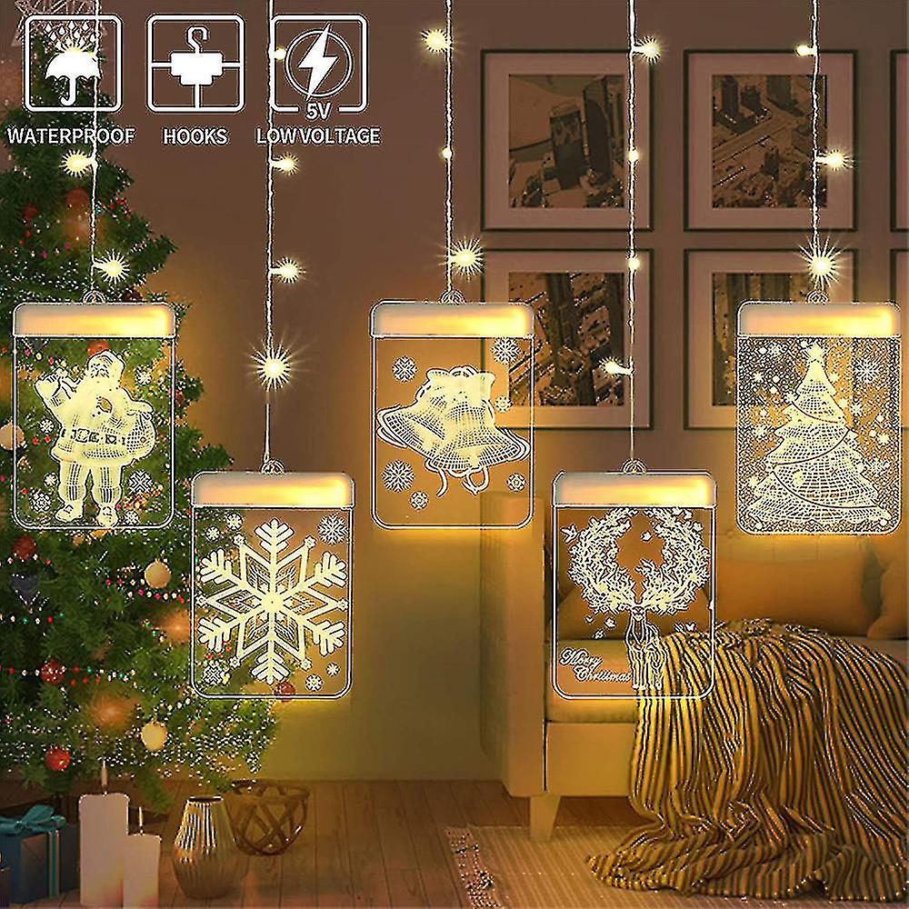 Christmas Decorative Window Light， Backdrop String Lights