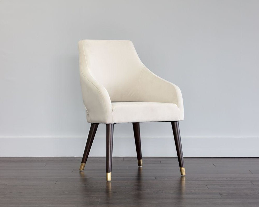 Clark Dining Chair Calico Cream (Set of 2)   Midcentury   Dining Chairs   by Virgil Stanis Design  Houzz