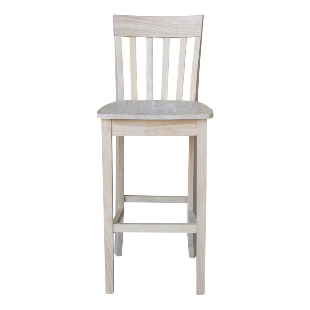 International Concepts S-3013 Slatback Stool， 30， Ready To Finish