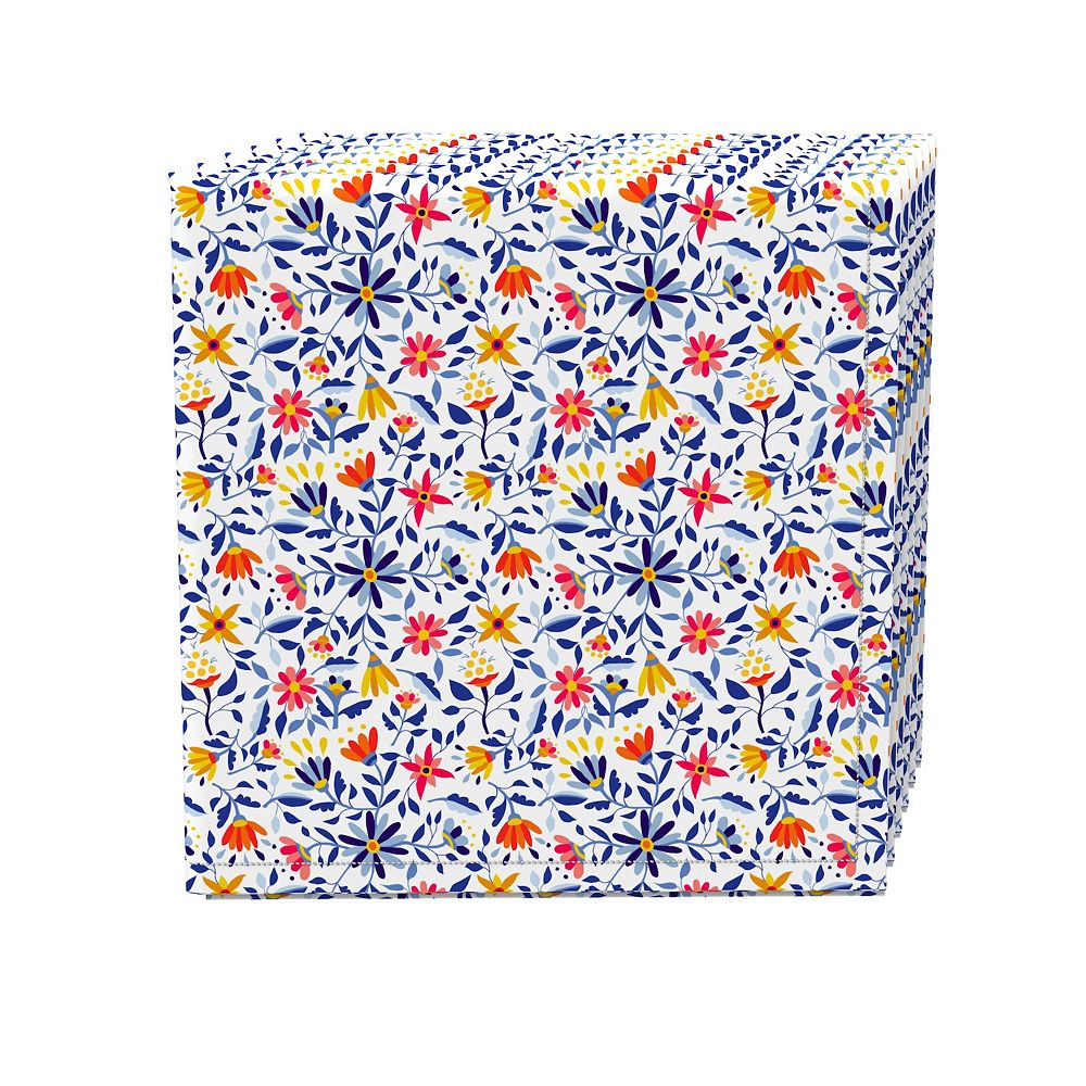 Napkin Set of 4， 100% Cotton， 20x20， Retro Garden