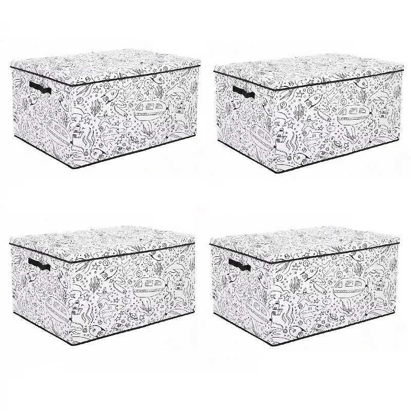 Saddle River Under the Sea Large Storage Trunk 4-pk.