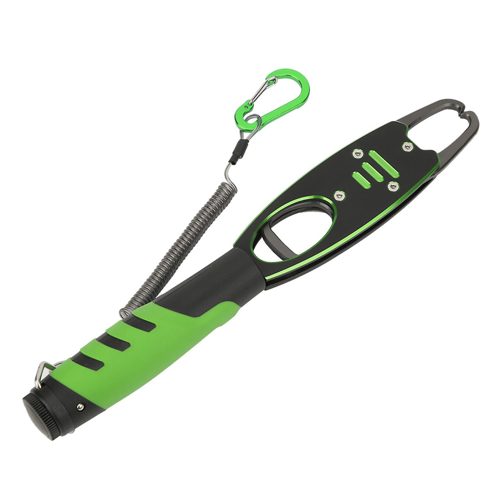 Outdoor Aluminum Alloy Lure Fishing Pliers Fish Controller Tong Set With Non-slip Handlebl-040 With Weight Device Green