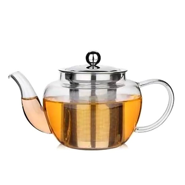 Borosilicate Glass 20.3 fl oz Teapot w/ Stainless Steel Strainer - 20.29 fl oz