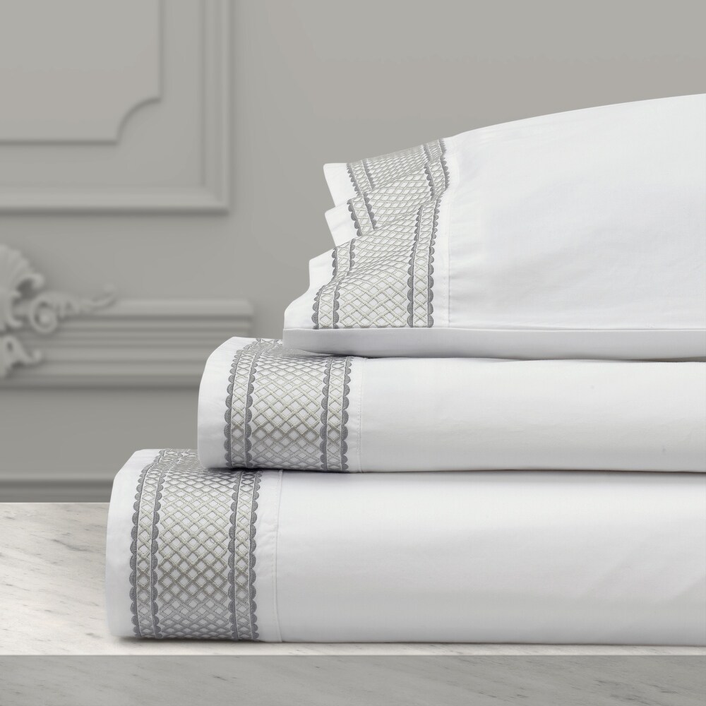 J. Queen New York Monarch Embroidered Sheet Set