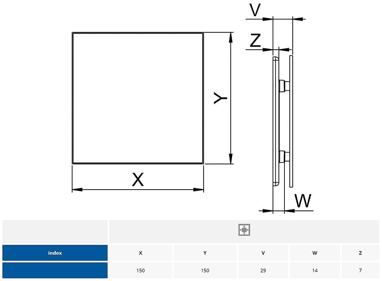 100mm Extractor Fan VORTEX Front Panel Wall Ceiling Ventilation