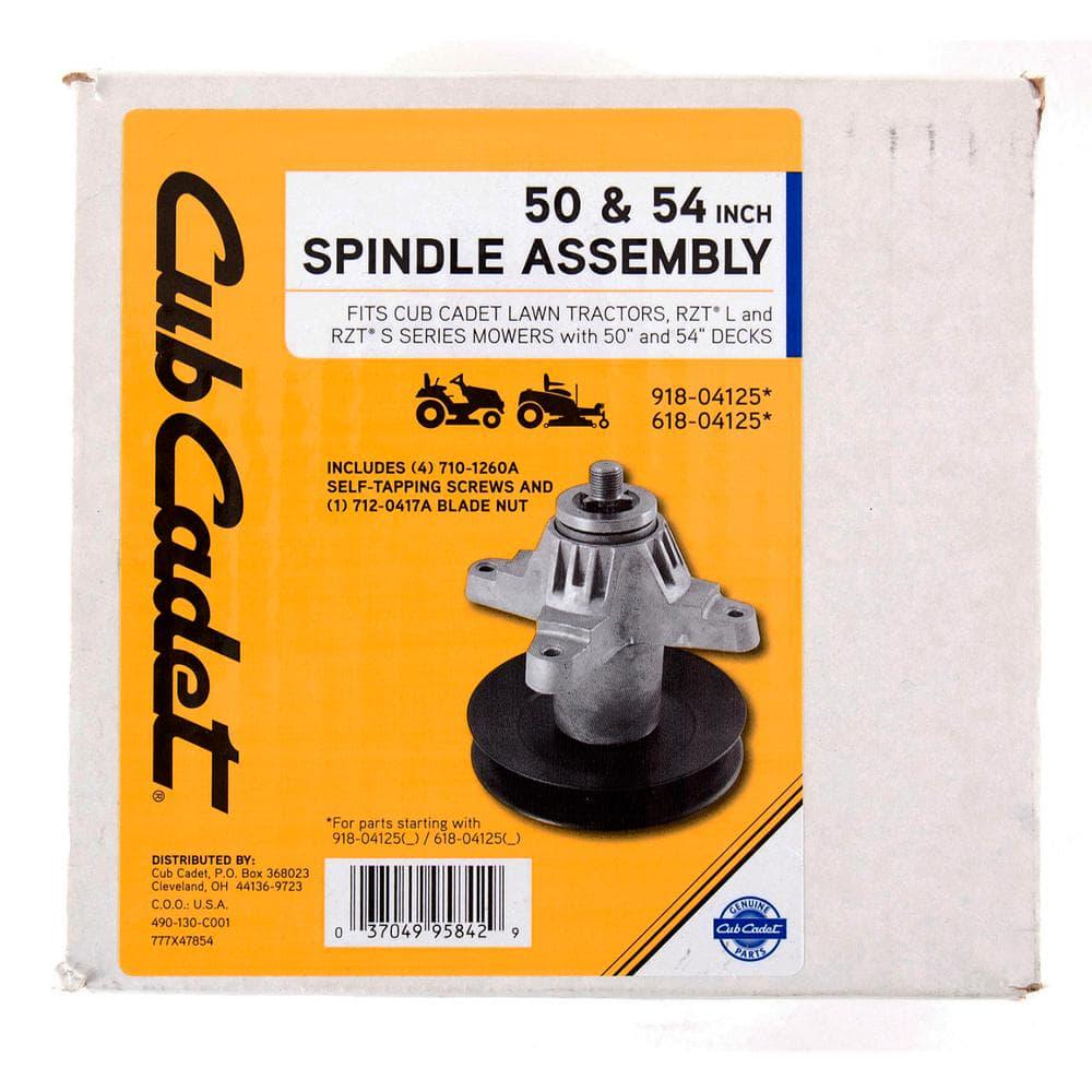 Cub Cadet Original Equipment Spindle Assembly for Select 50 in and 54 in Lawn Tractors and RZT8217s OE 91804125 and 61804125