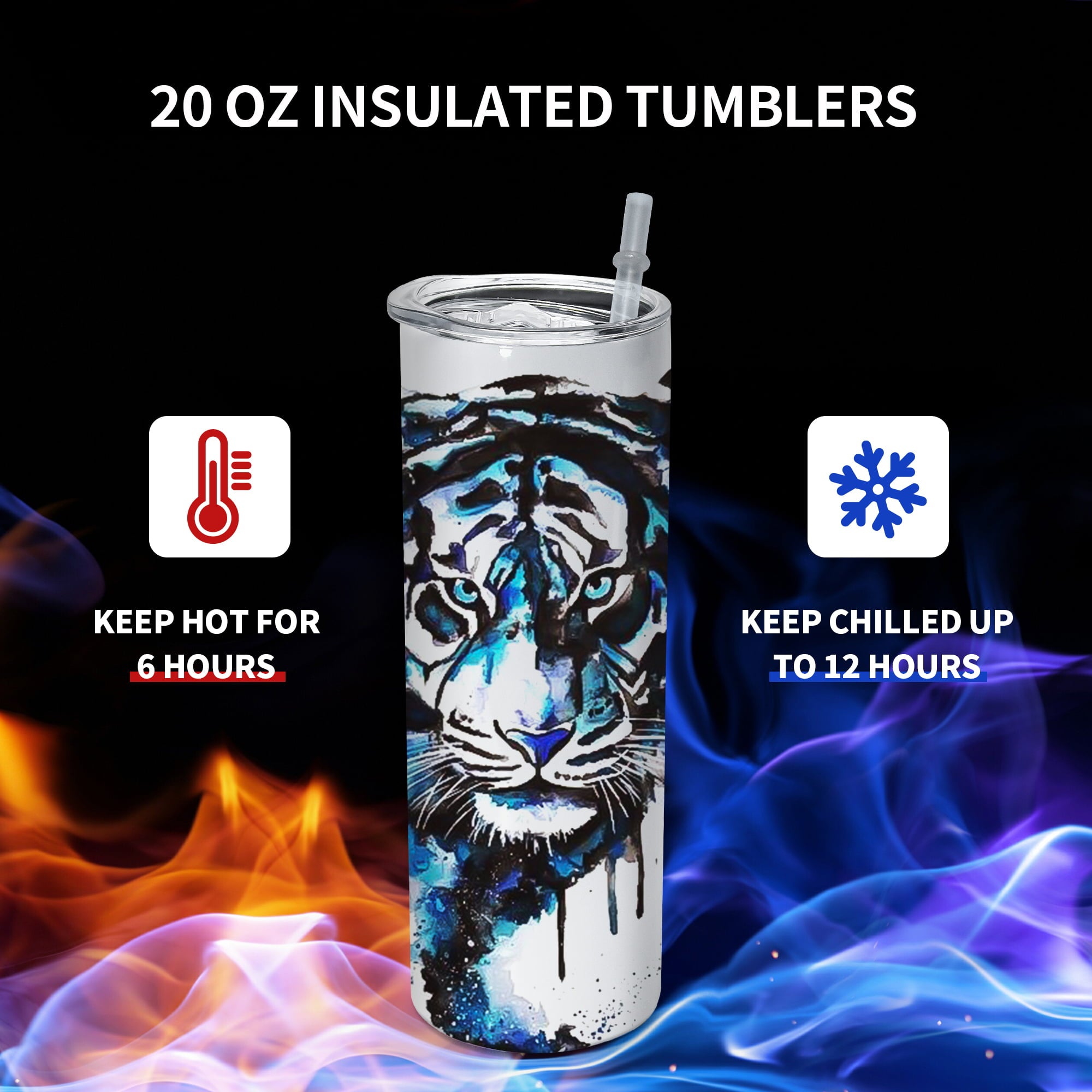 AGH 25 Pack 20oz Sublimation Tumblers Straight Skinny Tumblers Bulk， Stainless Steel White Insulated Tumbler with Lids and Straws