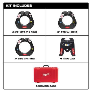 MW M18 Force Logic 2-12 in. - 4 in. Press Ring Kit Set (4 Jaws Included) 49-16-2690