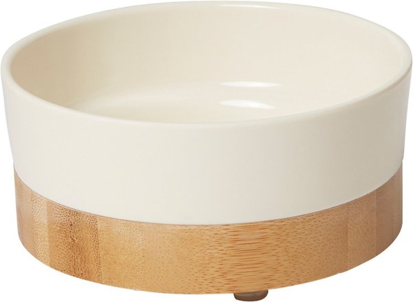 Frisco Melamine Dog and Cat Bowl with Bamboo Base