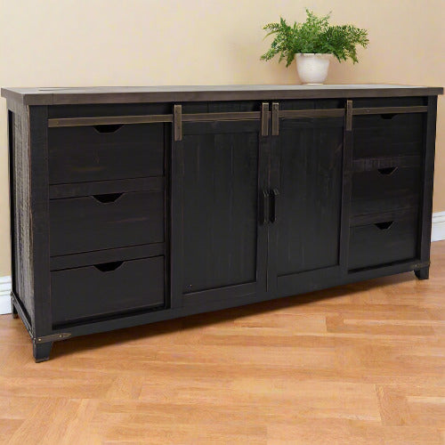 Loft 70 Black Barn Door Server