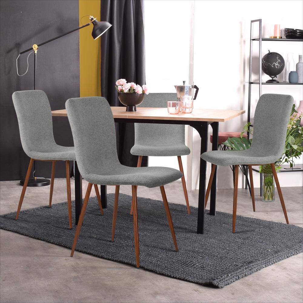 Homy Casa Scargill Grey Fabric Upholstered Dining Chair (Set of 4) SCARGILL GREY