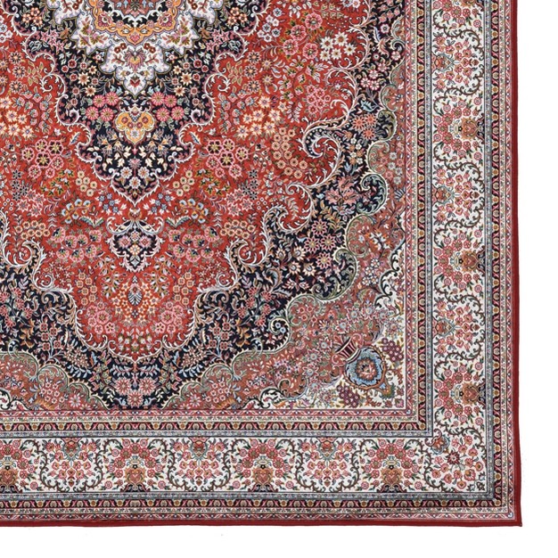 Emerald Sanlin Rug Red ivory Linon