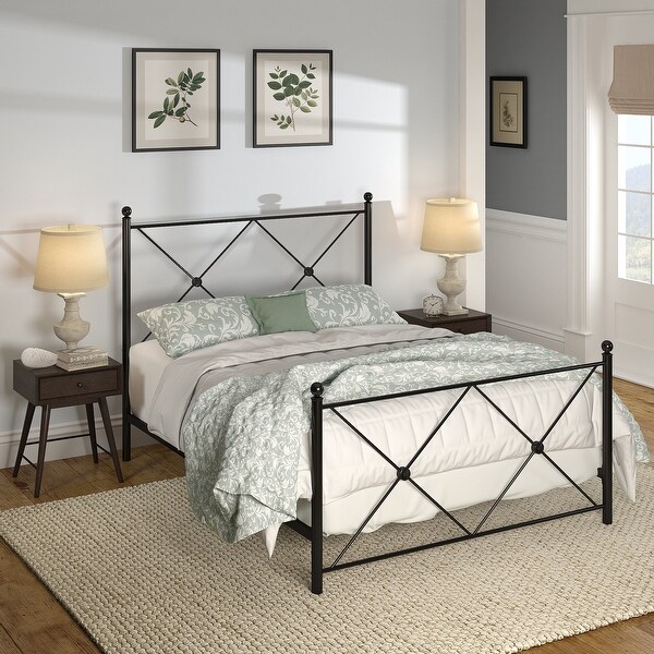 Aniket Metal Bed with Nightstands Set by iNSPIRE Q Classic - - 37851243