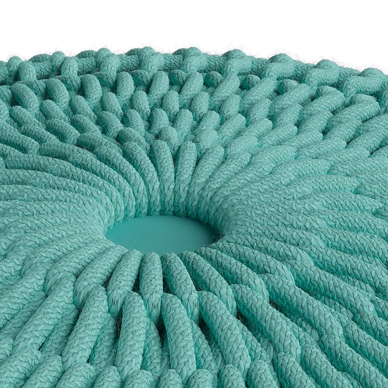 Simpli Home Sonata Round Knitted Pouf