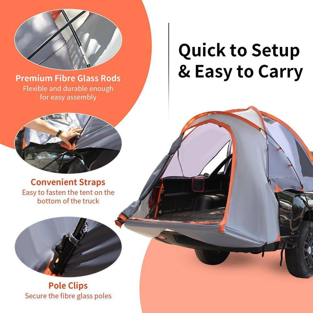 ANGELES HOME 2 Person Portable Pickup Tent with Carry Bag-L 8CK11GP661OR-L