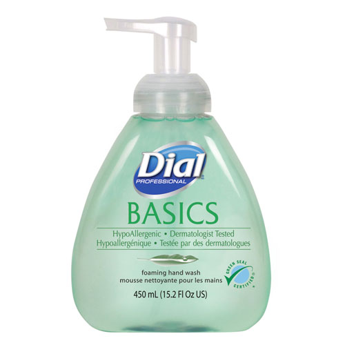 Dial Professional Dial Basics Foaming Hand Soap | Original， Honeysuckle， 15.2 oz Pump Bottle， 4