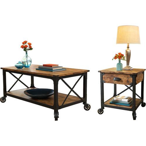 Better Homes and Gardens Rustic Country Coffee and End Table set  Crowdfused