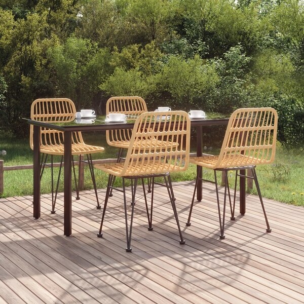 vidaXL 3/5/7/9 Piece Patio Dining Set Poly Rattan